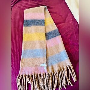 Aerie Multicolor Striped Fringe Throw